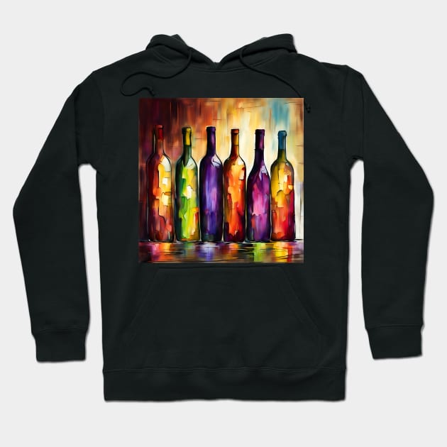 Colorful Wine Bottles In The Sunlight Hoodie by LittleBean